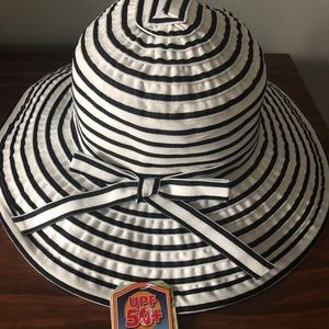 NWT Black/White Panama Jack UPF50 Sun Hat